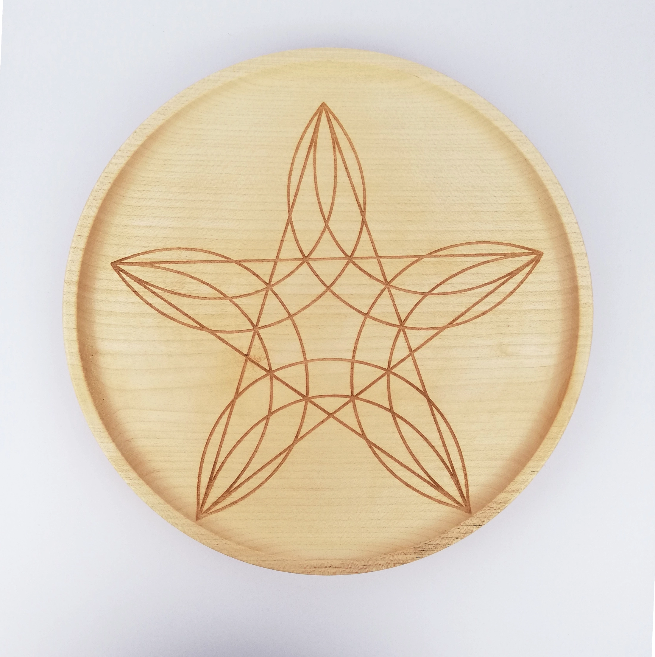 Pentagram on a middle plate (24cm/9.4in in diameter), front.