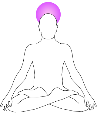 Crown chakra violet glow