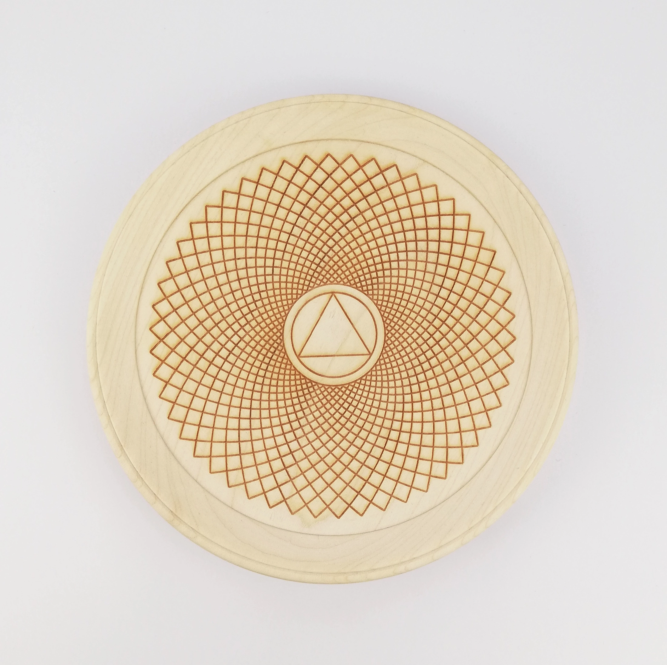 Crown chakra on a small plate (16cm/6.3in in diameter), front.
