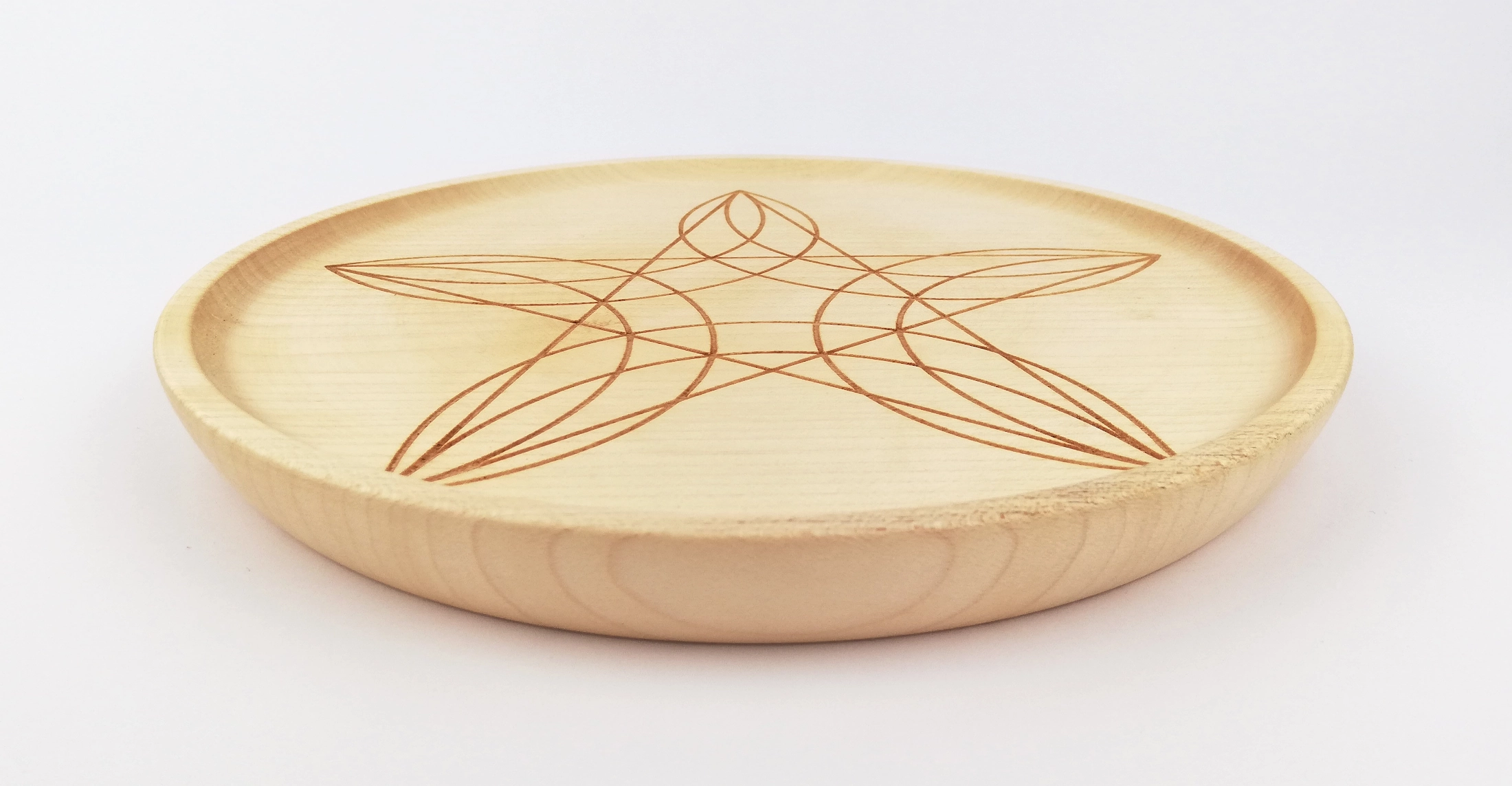 Pentagram on a middle plate (24cm/9.4in in diameter), side.